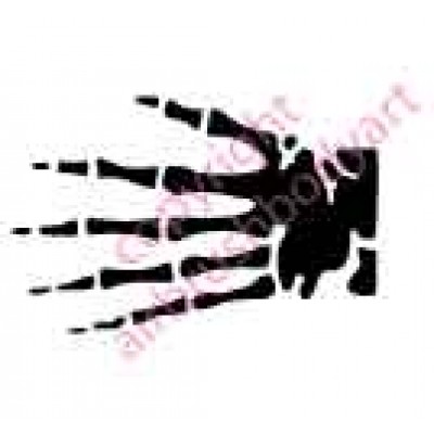 0098 skeleton hand re-usable stencil