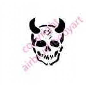 0104 skull re-usable stencil