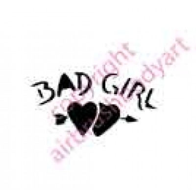 0110 bad girl re-usable stencil