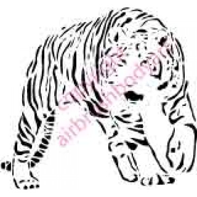 0125 tiger standing re-usable stencil