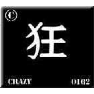 0162 reusable kanji /chinese writing crazy stencil