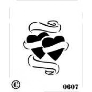 0607 reusable heart scroll stencil