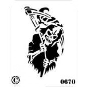 0670 reusable grim reaper stencil