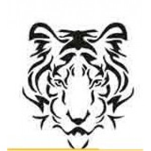 1106 reusable tiger stencil