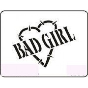1114 reusable bad girl stencil