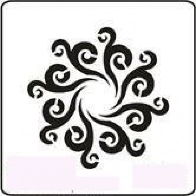 1116 reusable swirl stencil