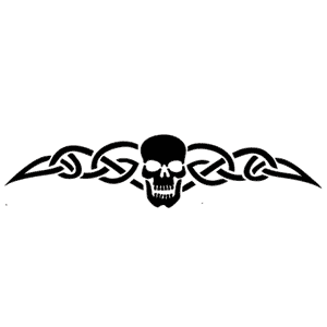 5025 skull band stencil