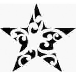 6054 tribal star stencil