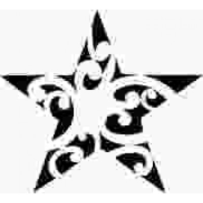 6054 tribal star stencil