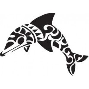 6059 tribal dolphin reusable stencil