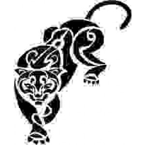 6060 tribal panther reusable stencil