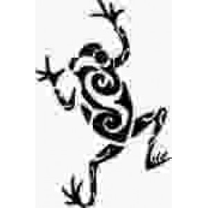 6061 tribal frog reusable stencil