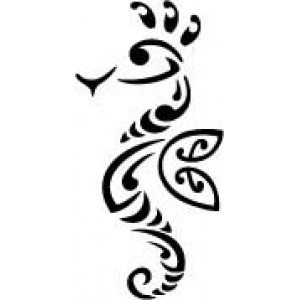 6070 tribal seahorse stencil