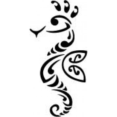 6070 tribal seahorse stencil