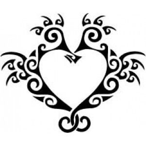 6076 love heart seahorses stencil