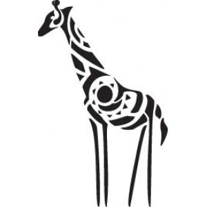 6083 tribal giraffe stencil