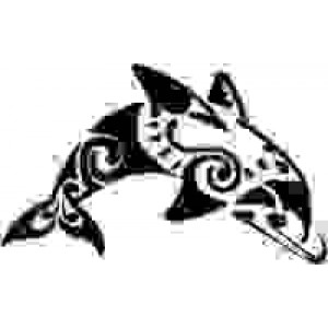 6084 tribal dolphin reusable stencil