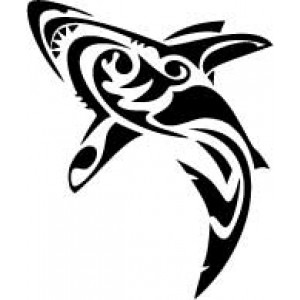 6092 tribal shark stencil