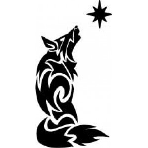 6096 tribal wolf /moon stencil