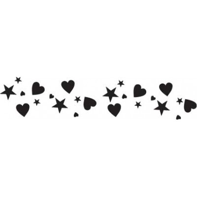 6125 hearts and stars stencil