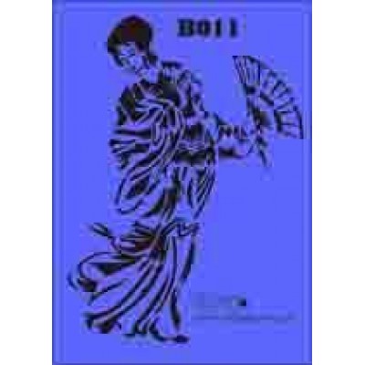 b11 xxl geisha stencil 250mm x 350mm