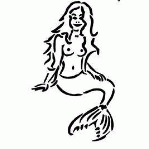 0310 mermaid re-usable stencil