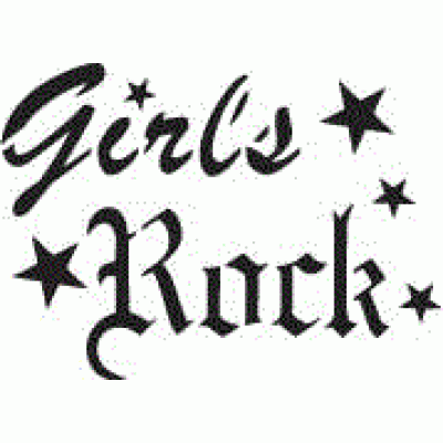6114 girls rock reusable stencil