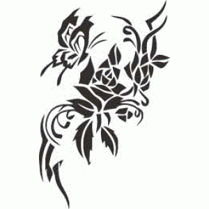 6118 butterfly flowers reusable stencil