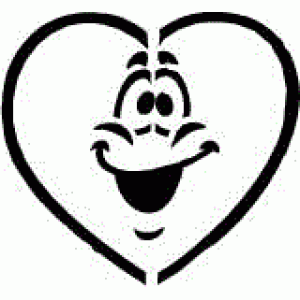 6139 smiley heart reusable stencil