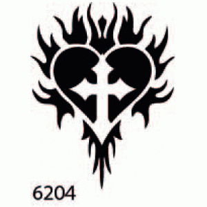 6204 reusable heart and cross stencil