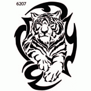 6207 tribal tiger stencil