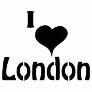 6230 I Love London reusable stencil
