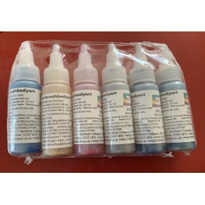 Airbrush FX discount pack of 6 metallic 30ml body paints