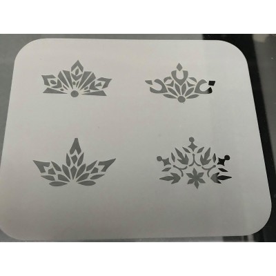 2261 winter crowns reusable stencil