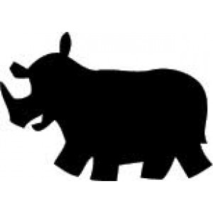 101 rhino  Glitter Stamp