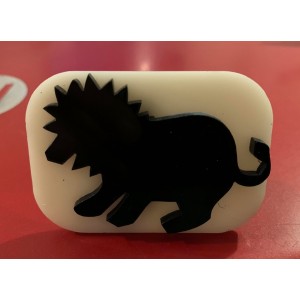 104 lion reusable glitter stamp