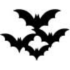 107 Bats Glitter Stamp