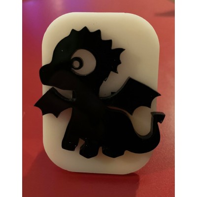 088 cute dragon reusable glitter stamp