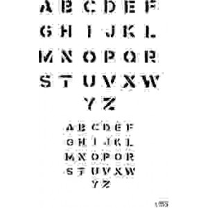 L055 alphabet stencil